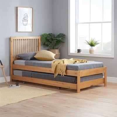 Barden Rubberwood Trundle Bed SO'HOME