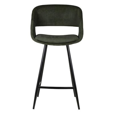 Chaise snack velours côtelé vert foncé ZAGO