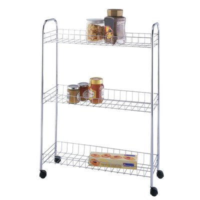 Etagère à roulettes gain de place - Acier chromé WENKO
