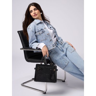 Jean en denim de coton mélangé délavé OLTRE