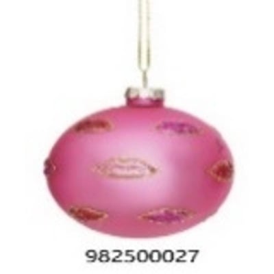 Boule de Noël en verre rose D. 80 mm FEERIC LIGHTS & CHRISTMAS