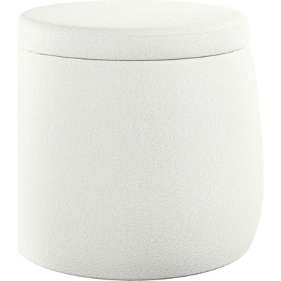 Pouf rond en tissu bouclé, Boucle RECOLLECTION