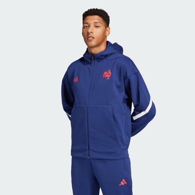 Veste De Survêtement Zippée À Capuche Z.n.e. Équipe De France Rugby adidas Performance
