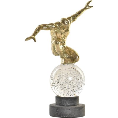 Sculpture en résine dorée, homme élégant RECOLLECTION