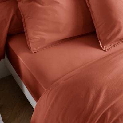 Drap housse coton lavé bonnet 30 cm - CELESTE SOMEO