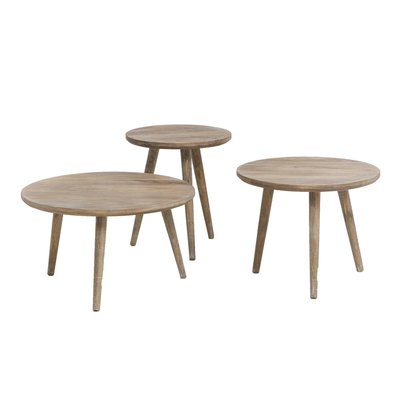 Table basse gigogne en bois de manguier  MYKONOS MADE IN MEUBLES 
