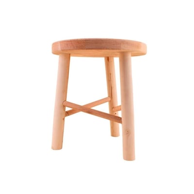 Tabouret en bois clair d30x33cm ORNAMI