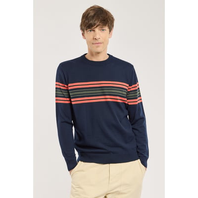 Pull rayé Berac - laine GUY DE BERAC