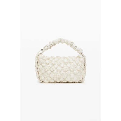 Sac à main à fermeture éclair en tissu flossy. DESIGUAL