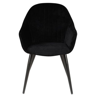 Chaise accoudoirs PU marron piètement métal Bari ZAGO