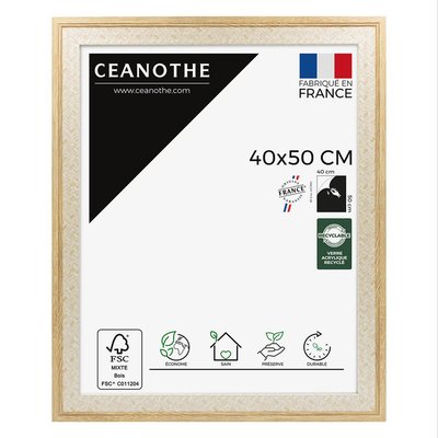 Cadre Photo 40x50 Cm Noir Résine Recyclée PALMA CEANOTHE