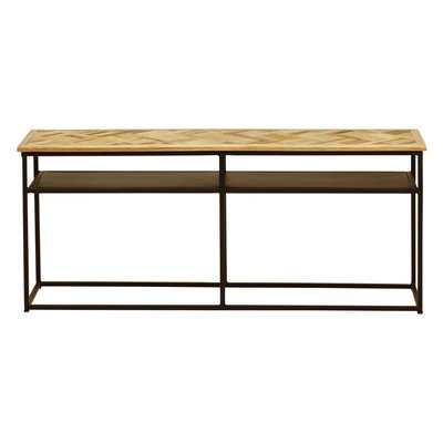 Console teck recyclé 120cm noir Brady ZAGO