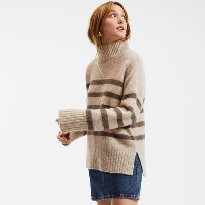 Striped Turtleneck Jumper in Recycled Wool Mix LA REDOUTE COLLECTIONS