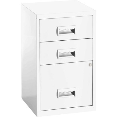 Colonne de rangement basse 3 tiroirs Blanc PIERRE HENRY