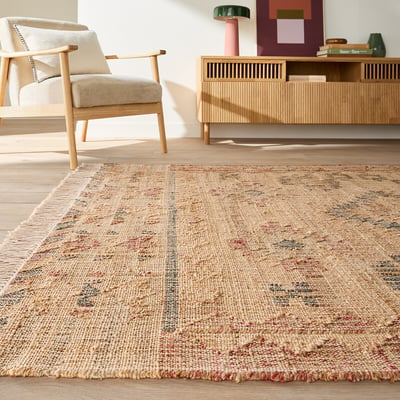 Navaja Aged Effect Kilim Jute Cotton Rug LA REDOUTE INTERIEURS
