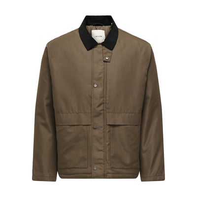 Jacke Kosmo mit kontrastierendem Kragen aus Samt ONLY & SONS