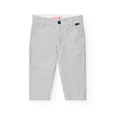 Pantalon en coton avec imprimé rayures BOBOLI