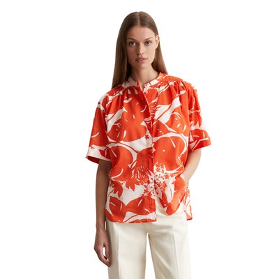 Blouse à manches courtes regular en voile silky-touch MARC O'POLO