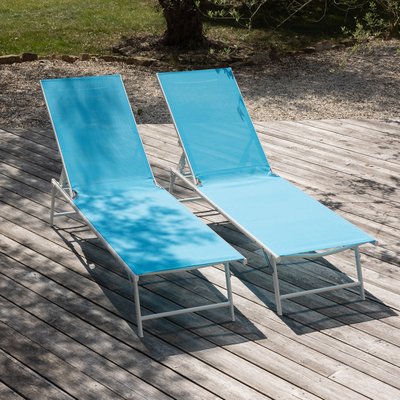 Bains de soleil textilène, lot de 2, Sicilia, SICILIA HAPPY GARDEN