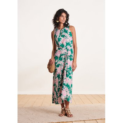 Robe mi-longue en jacquard floral LA FEE MARABOUTEE
