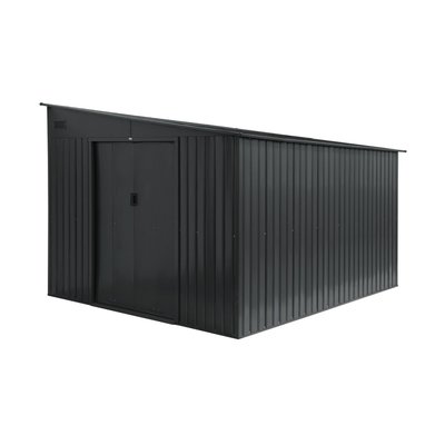 Abri de jardin adossable métal 8,96m² avec kit d'ancrage ORNAY SWEEEK