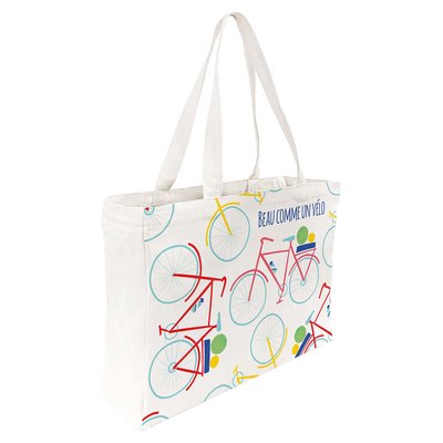 Tote bag en coton imprimé vélo DRAEGER PARIS
