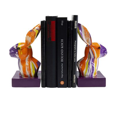Serre-livres lapins coulées de peinture KARE DESIGN