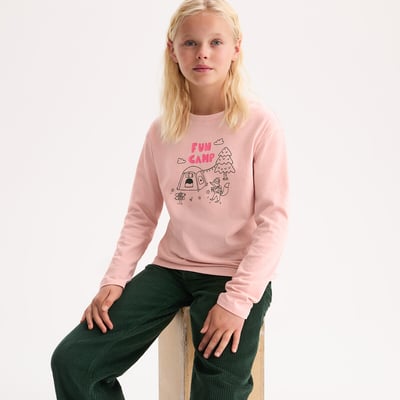 Camping Print Long Sleeve T-Shirt LA REDOUTE COLLECTIONS