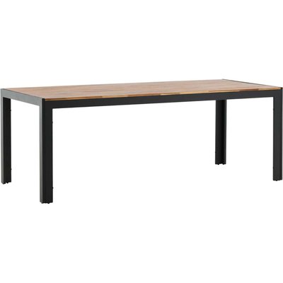 Table de jardin en aluminium et acacia 205 x 90 cm Bois VENTURE HOME