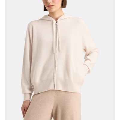 Gilet zippé à capuche zaco cachemire GALERIES LAFAYETTE