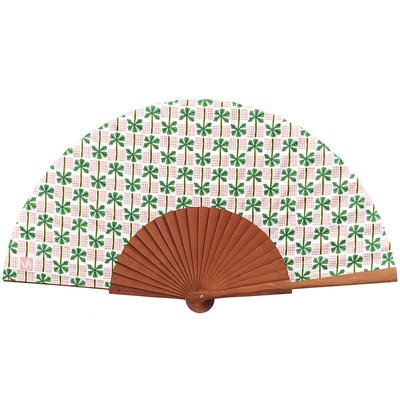Eventail en bois de merisier et toile coton BALI VENT DE BOHÈME