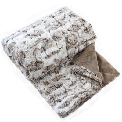 Plaid en imitation fourrure doublée polaire HOME MAISON
