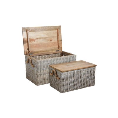 Coffre en poelet blanchi (Lot de 2) AUBRY GASPARD