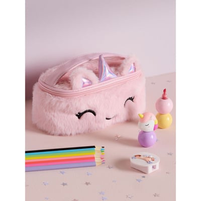 Trousse complète à motif licorne duveteuse NEXT