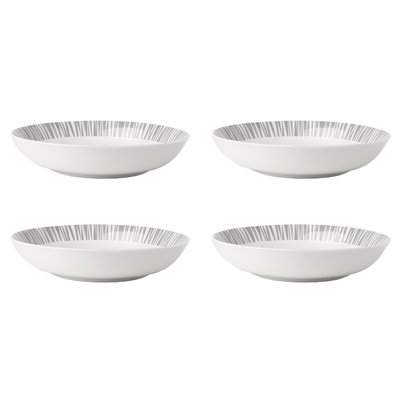 Set of 4 Brooklyn Pasta Bowl Grey SO'HOME