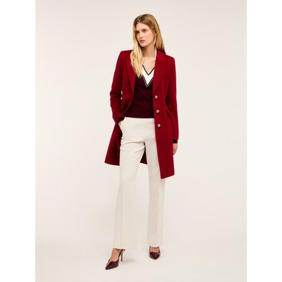 Manteau slim en drap de laine mélangée avec doublure intérieure MOTIVI