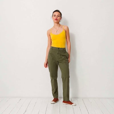 Pantalon droit en coton GEGONIA BENSIMON