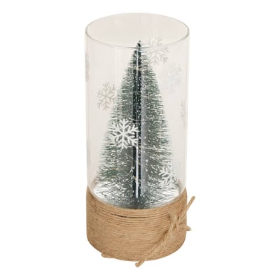 Sapin de Noël lumineux LED en verre H. 20 cm ATMOSPHERA
