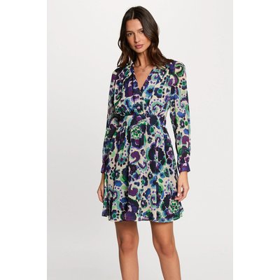Robe courte évasée imprimée MORGAN