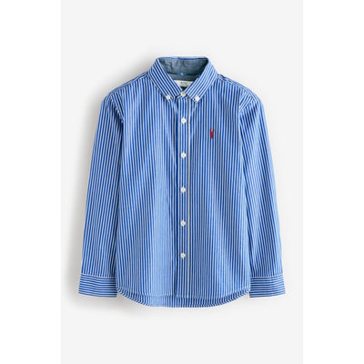 Chemise rayée à manches longues 100 % coton NEXT