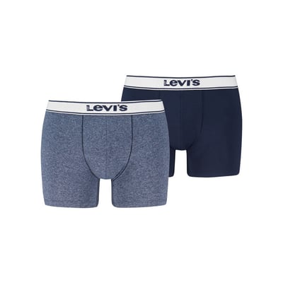 Lot de 2 boxers en coton bleus pourvus de ceintures élastiquées LEVI'S