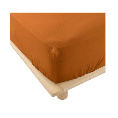 Drap Housse Gaze Coton tendance uni DOUCEUR D'INTÉRIEUR