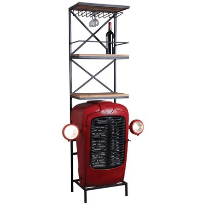 Meuble bar tracteur en acacia et métal AUBRY GASPARD