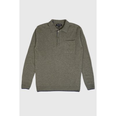 Pull col boutonné - laine GUY DE BERAC