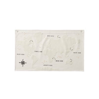 Carte du Monde mappemonde murale tissu VERTBAUDET