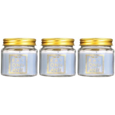 Bougie en pot message scintillant senteur fleur de coton (Lot de 3) CMP
