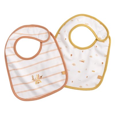 Lot de 2 bavoirs en coton SAUTHON