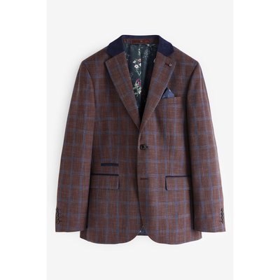 Veste de costume aux carreaux avec liseré NEXT
