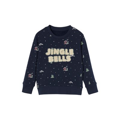 Sweat AOP + Broderie Bouclette NOEL VERTBAUDET