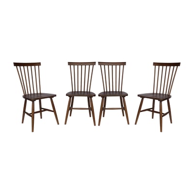 Chaise à barreaux bois d'hévéa (lot de 4) ROMIE SWEEEK